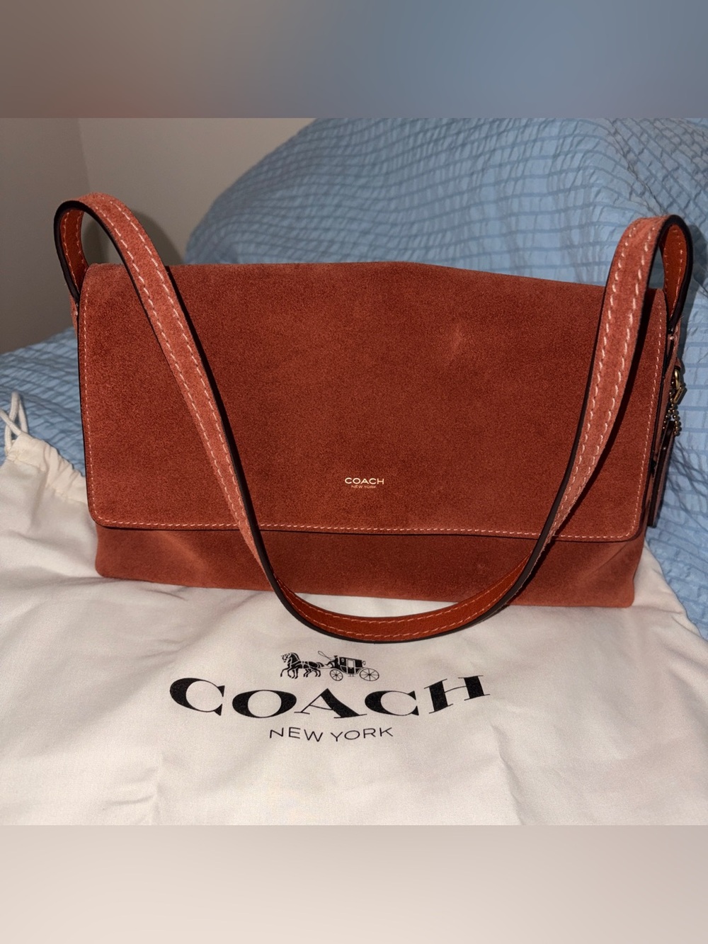 Coach Chelsea 30 Clay Suede/Brass - Picture 3 of 12